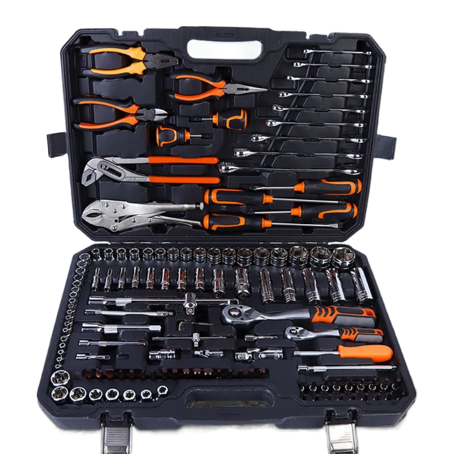 131 Pieces Tool Set Auto Repair Tool Set Ratchet Wrench Pliers Screwdriver Bit Extension Rod