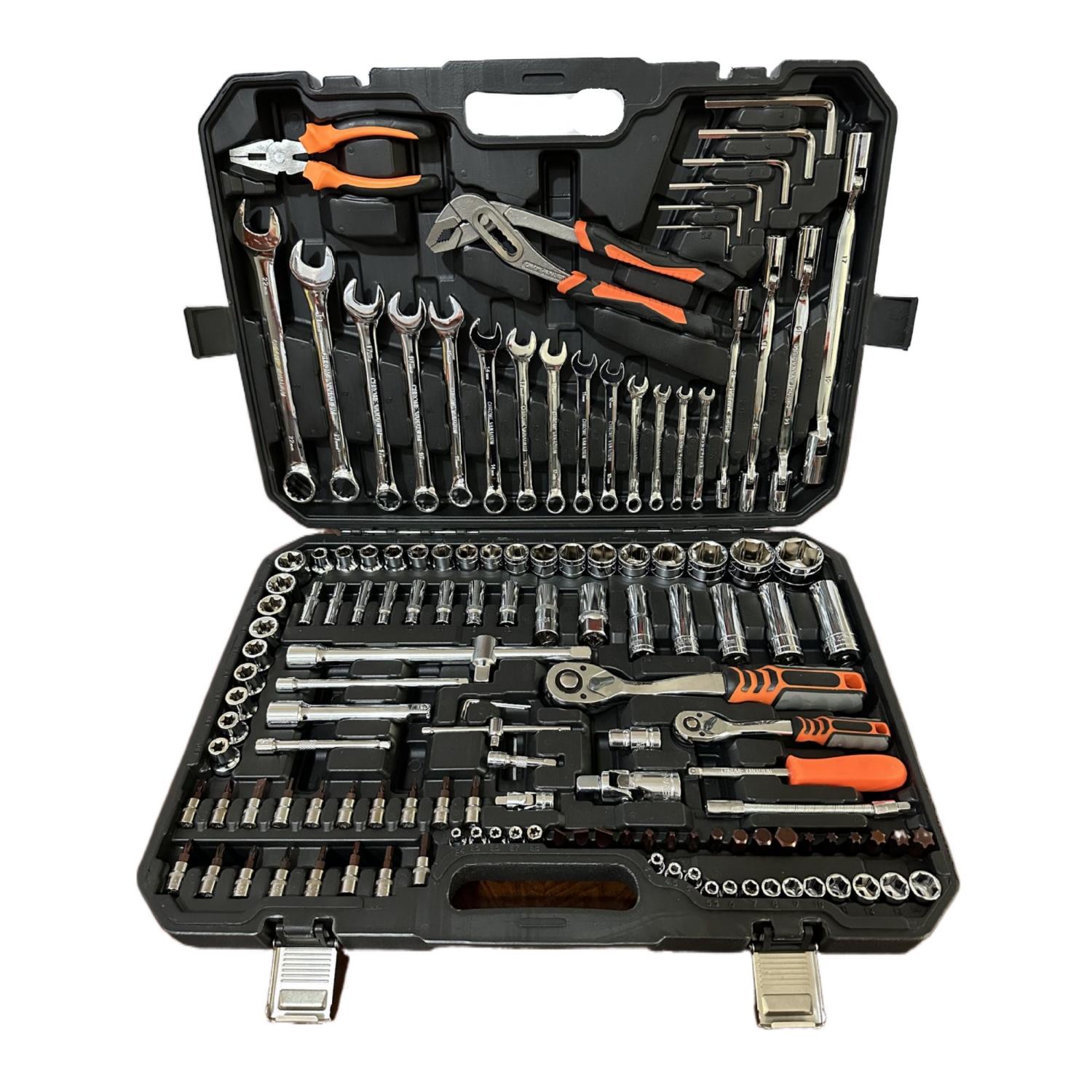 137 Pcs Tool Set Auto Repair Tool Set PC Ratchet Double-Head Wrench Pliers Screwdriver Hexagon Water Pump Pliers Comprehensive