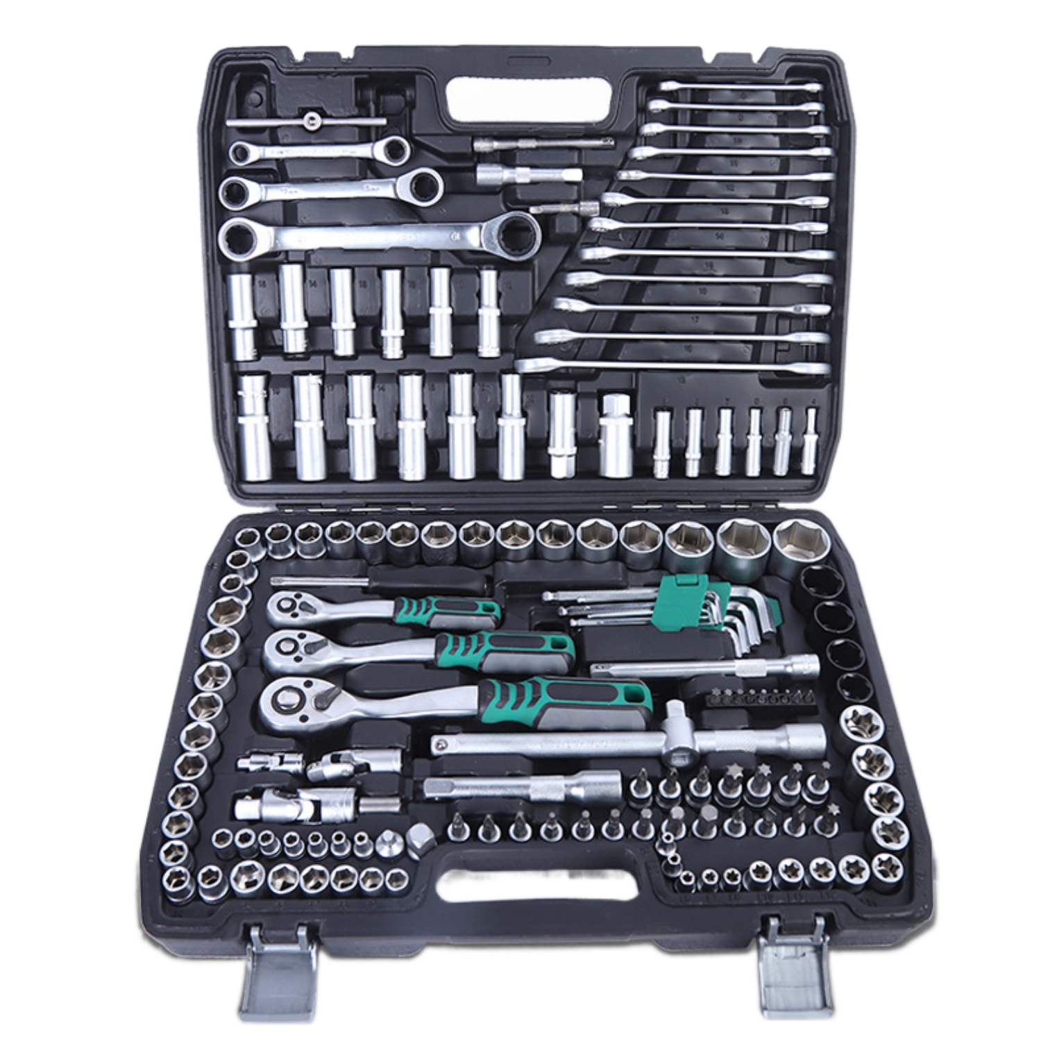 151 Pcs Tool Set Auto Repair PC Tool Combination Batch Head Upgradeable S2 Ratchet Pearl Nickel Matte Mirror Optional