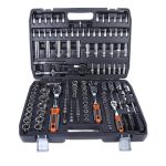 172 Pieces Tool Set Auto Repair Tool Set With Quick Ratchet Extension Rod Black Box Mirrored Pearl Nickel Surface | Jiuxing Trading