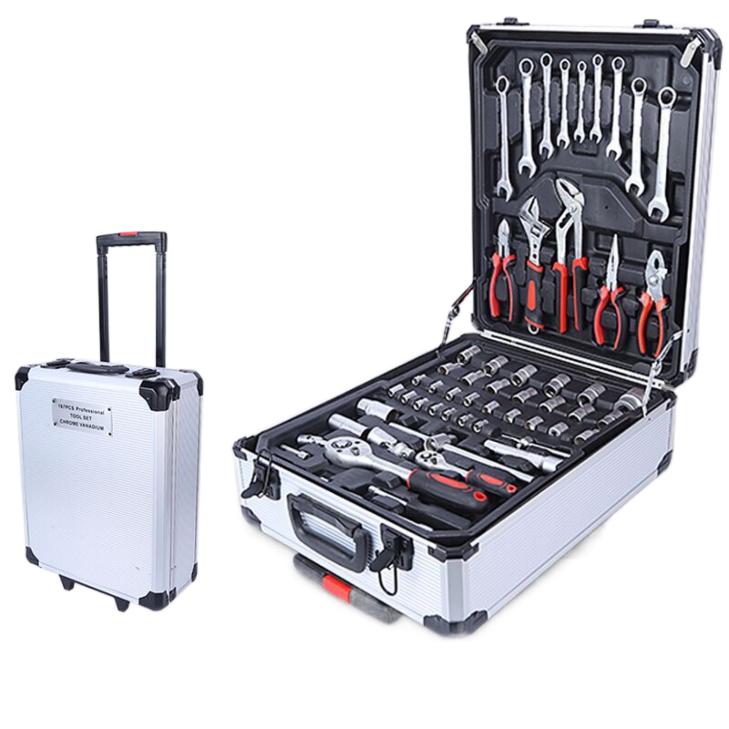 187 Pieces Tool Set Auto Repair Kit With Car Maintenance Suitcase Wholesale Hardware Repair Tools