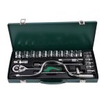 24 Pieces Tool Set Red And Green Iron Box Bow Rocker F Rod Socket Set Auto Repair Set Car Repair | Jiuxing Trading