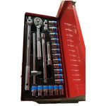 24 Pieces Tool Set Red And Green Iron Box Bow Rocker F Rod Socket Set Auto Repair Set Car Repair | Jiuxing Trading