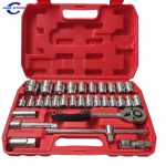 32 Pcs Tool Kit Silver-Colored Wrench Socket Set Auto Repair Machine Repair Ratchet Wrench Socket | Jiuxing Trading