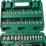 1/4" 46 Pcs Tool Kit Set Socket Mechanical Repair Combination Socket Wrench Tool | Jiuxing Trading