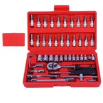 46 Pieces Tool Set Auto Repair Tool Set With Car Home Repair Tool Box Hardware Tool Wrench Socket Set | Jiuxing Trading