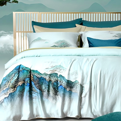 New Chinese Style Printed Four-piece Set