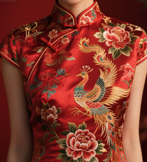 Full Embroidered Cheongsam