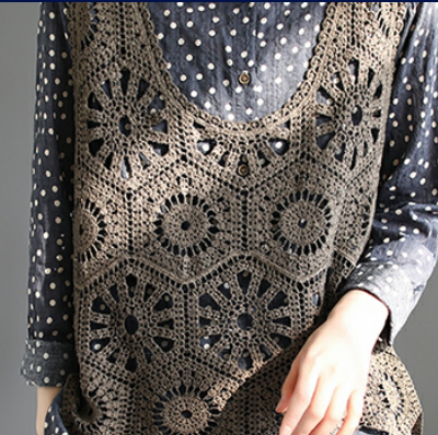 Rope Embroidered Vest