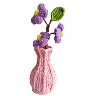 Crocheted Mini Vase Set