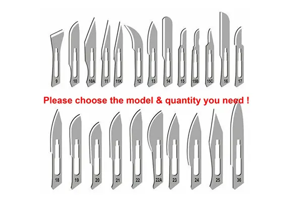 What are the different types of blade in the operating room?