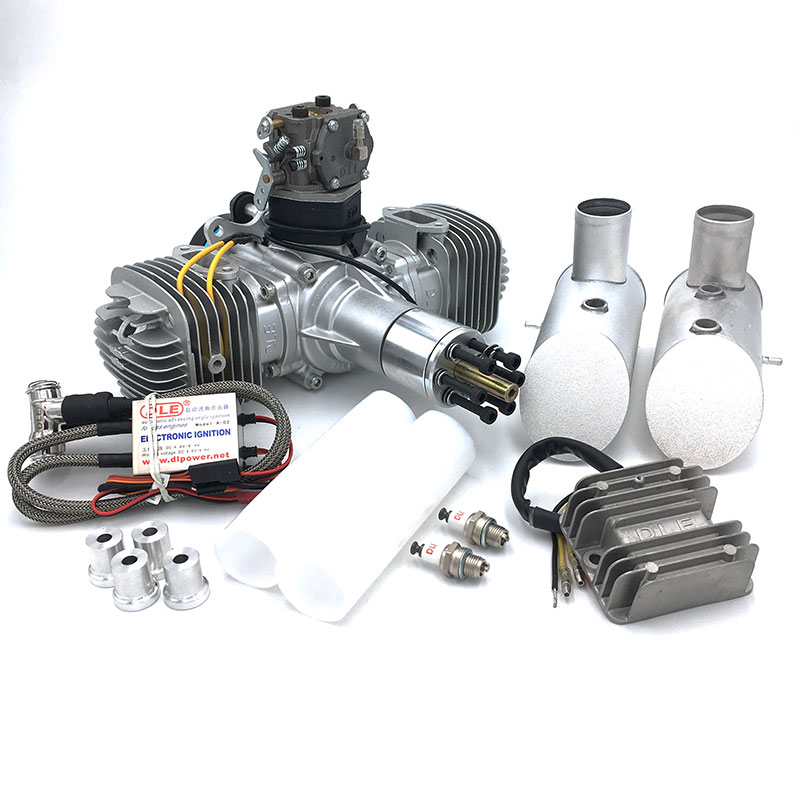 DLE 120CC TWIN UAV ENGINE With 14V 80W/180W Alternator