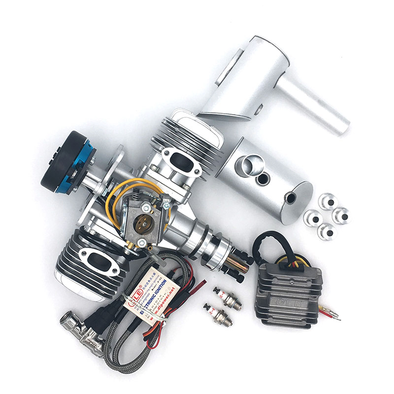 DLE 60CC TWIN UAV ENGINE With 14V 80w/180w Alternator