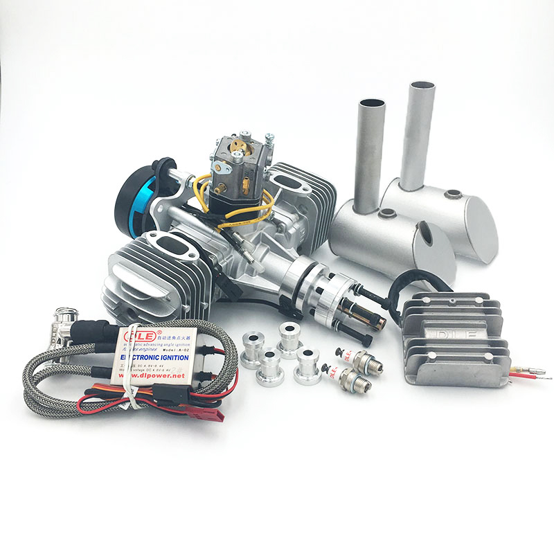 DLE 60CC TWIN UAV ENGINE With 14V 80w/180w Alternator