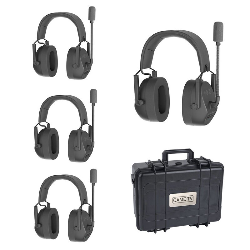 CAME-TV Kuminik8 Dual Ear Duplex Digital Wireless Headset Foldable 4 Pack