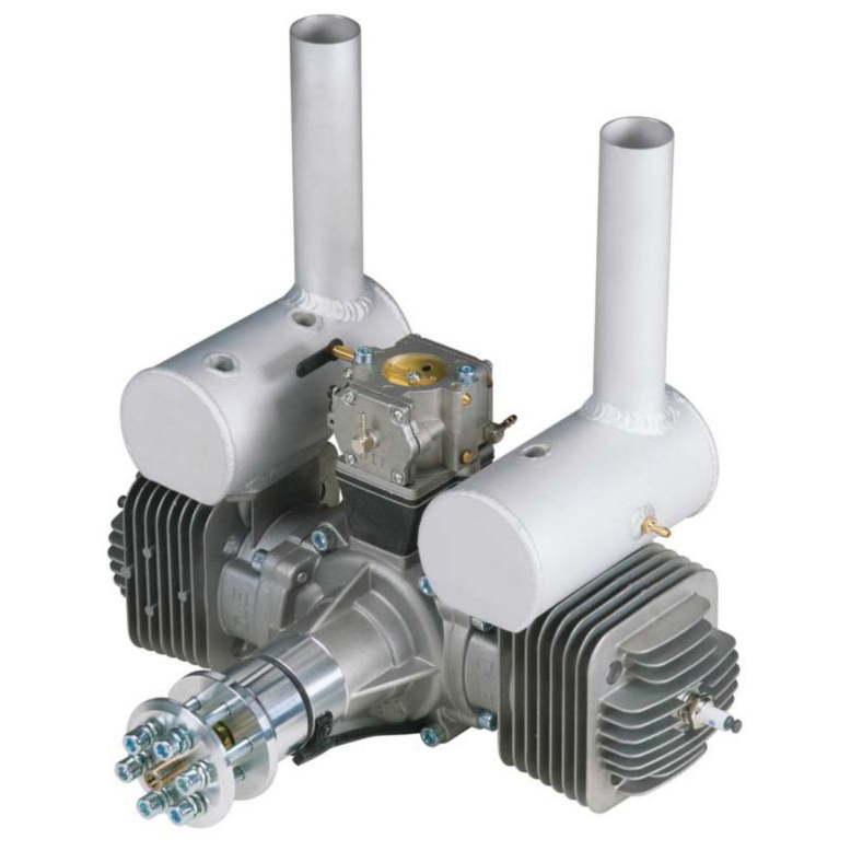 DLE-170 170cc Twin Gas Engine with Electronic Ignition and Mufflers