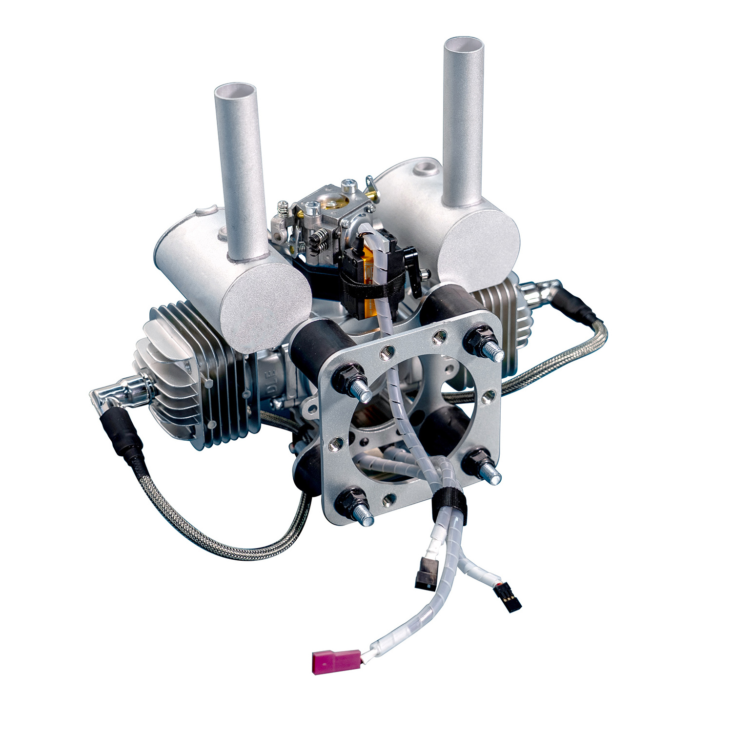 DLE60 Pro 60cc Twin Gas Engine w/ Savox Servo and Mounting Plates