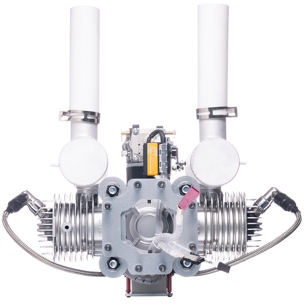 DLE120 Pro 120cc Twin Gas Engine with Electronic Ignition and Mufflers