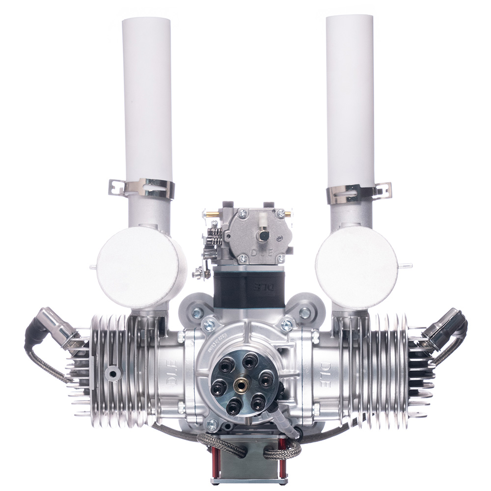 DLE120 Pro 120cc Twin Gas Engine with Electronic Ignition and Mufflers