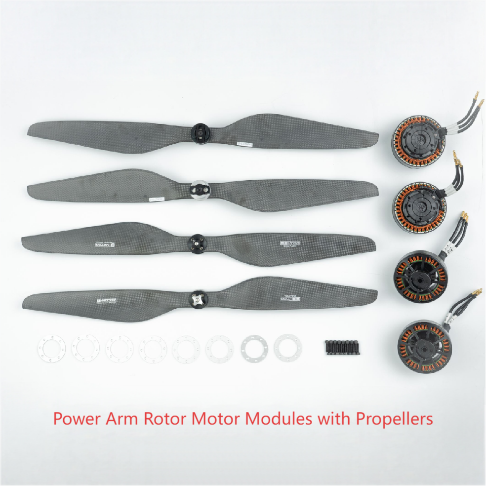 Power Arm Rotor Motor Modules with Propellers