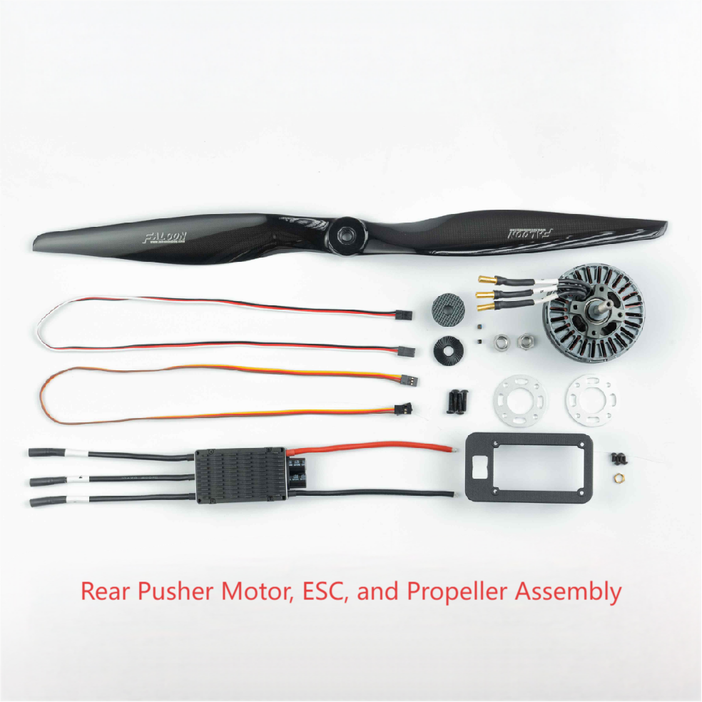 Rear Pusher Motor, ESC, and Propeller Assembly