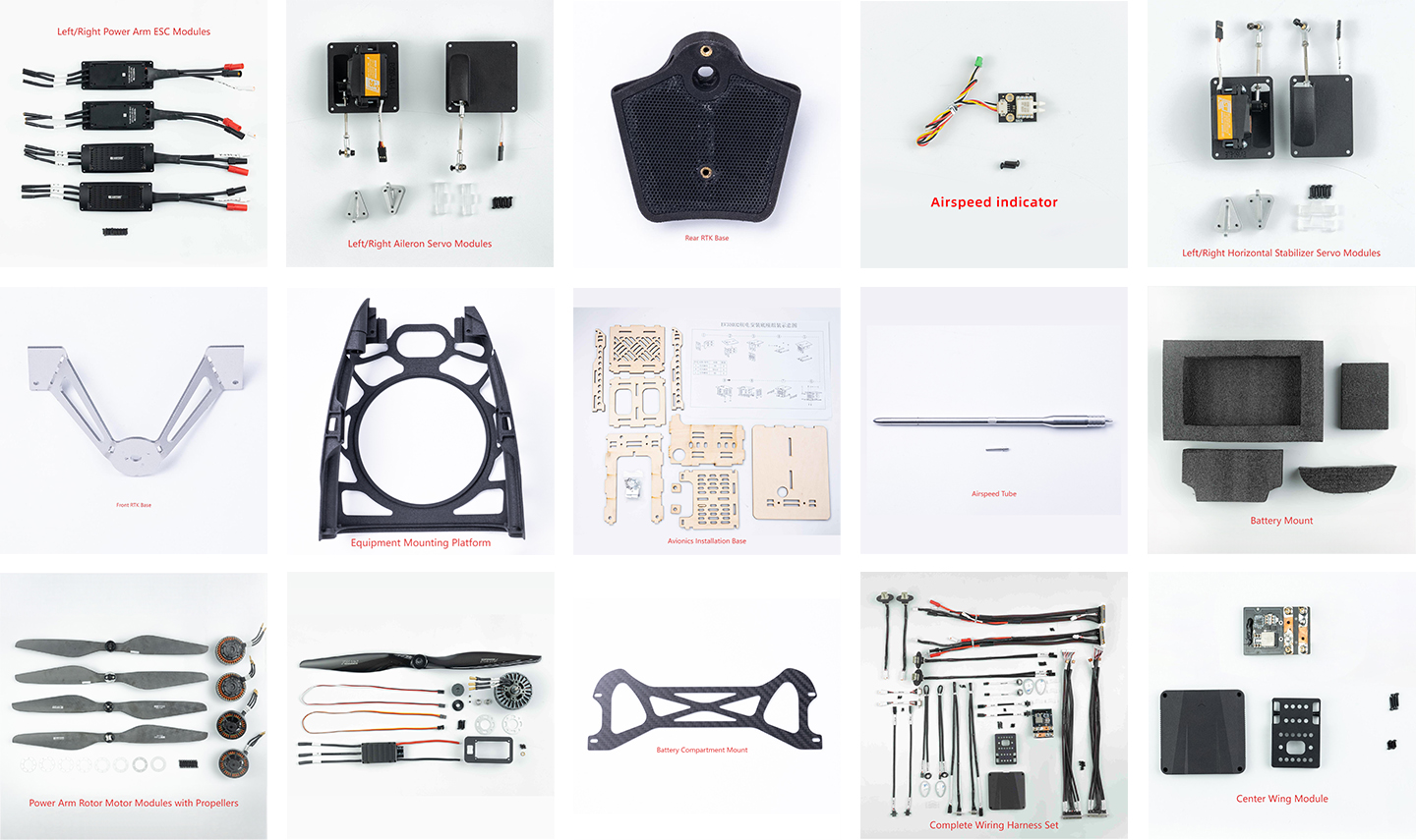 Mugin EV350(ARF)Full Electric Carbon Fiber VTOL UAV Platform