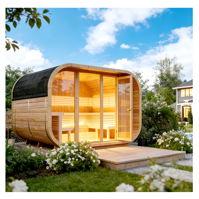 Nordic Style Low EMF Cube Infrared Sauna  4-6 Person, Smart Control, Factory Direct