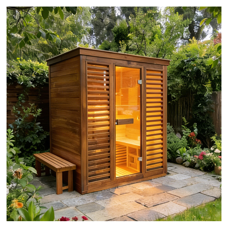 Professional Luxury Solid Wood Infrared Sauna Kits for Outdoor Use  Steam Room Combinations
