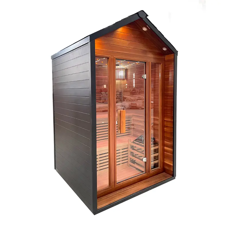 Outdoor Solid Wood Traditional Steam Sauna for 3-4 Persons in Stock
