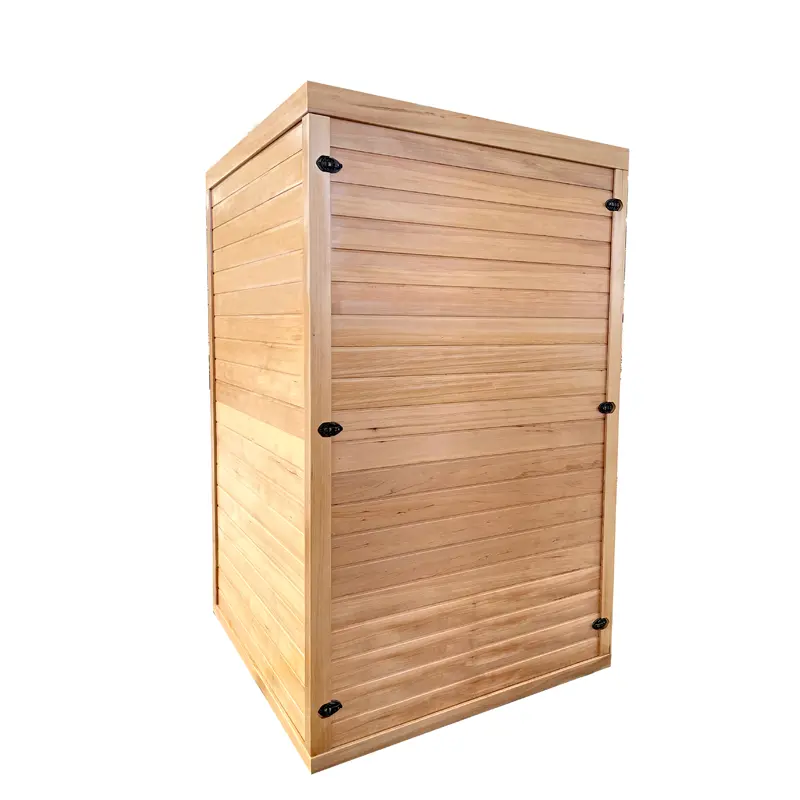 Factory Custom 4-Person Hemlock Indoor Steam Sauna  Sauna Stove, Dual Seats, Starlight, Smart Control