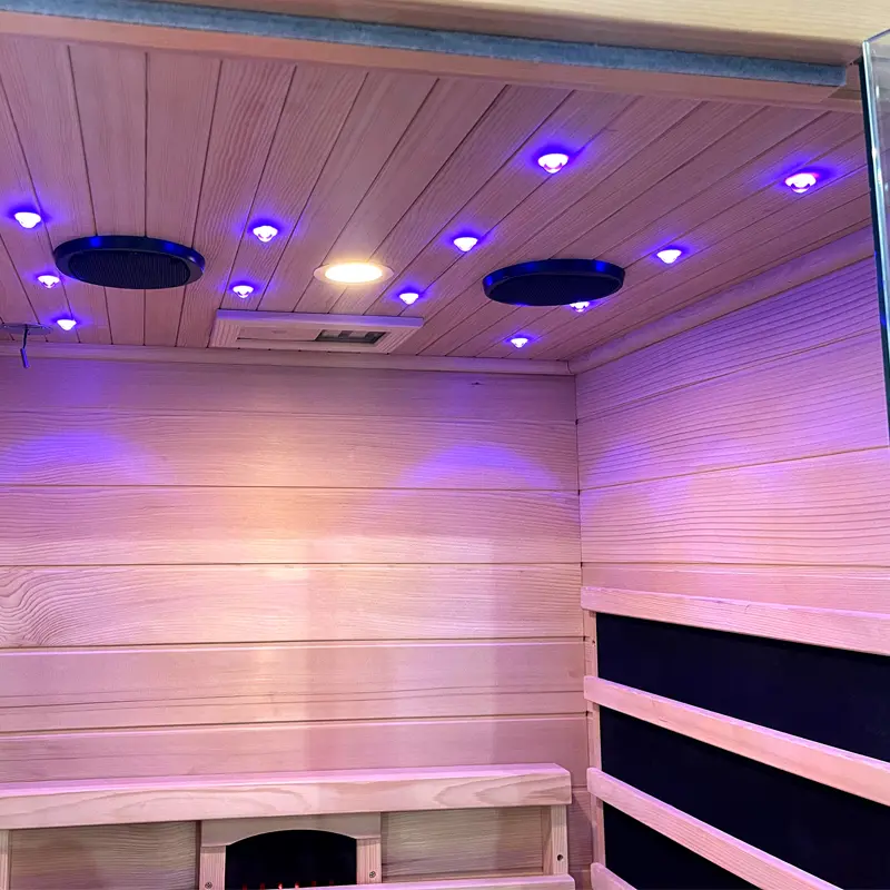 China Factory Single-Person Sauna – Far Infrared Carbon & Light Wave Heating with Starry Lights