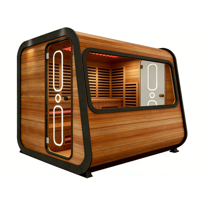 Modern Cube Infrared Sauna  Low EMF, Smart Control, Factory Direct
