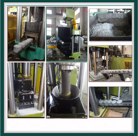 Vertical metal cake baling press machine