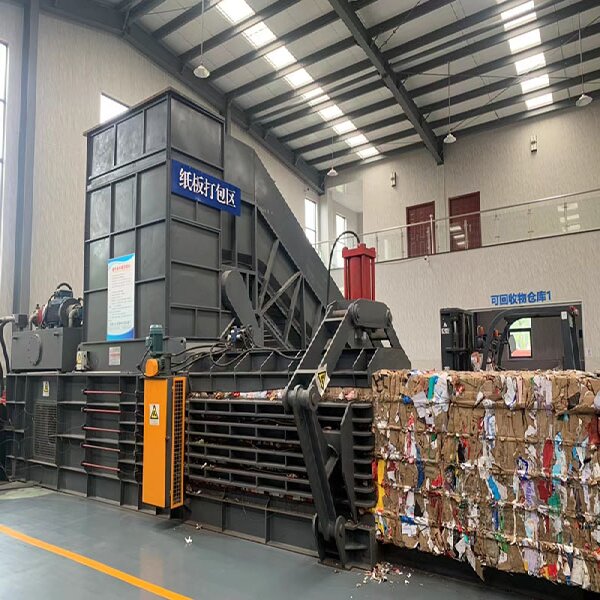 Prensa enfardadeira horizontal totalmente automática de resíduos de papel para fábricas de papel de alta capacidade