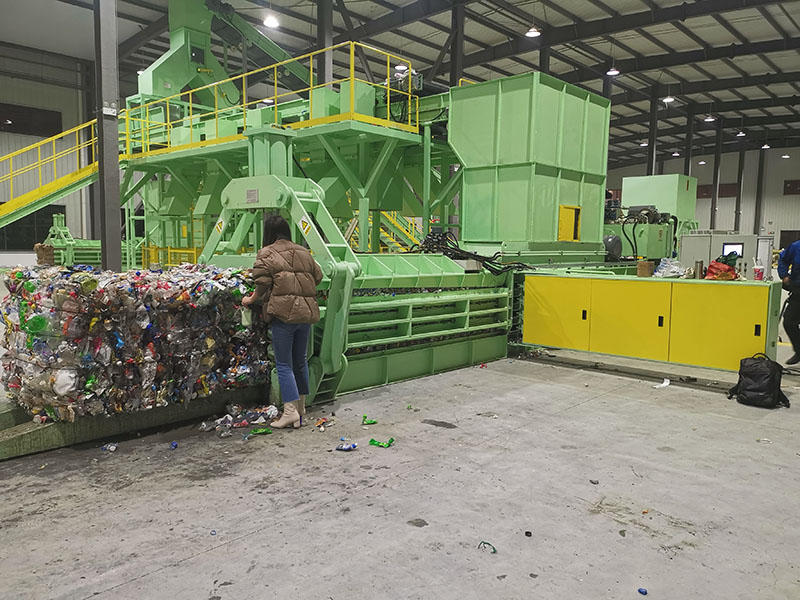Fully Auto Tie Horizontal Baler For Pet Bottle