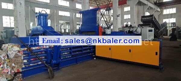NKW125QT Close Door Automatic Tie Scrap Newpaper Baler Press