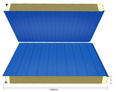 PU Sealing Rock Wool Cold Room Panel