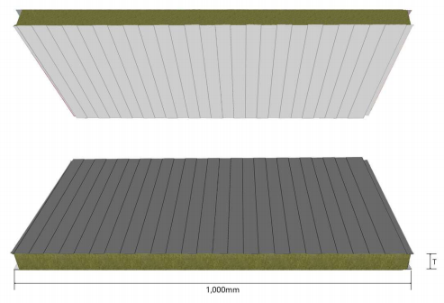 Wide Reinforced Rock Wool Wall Panel