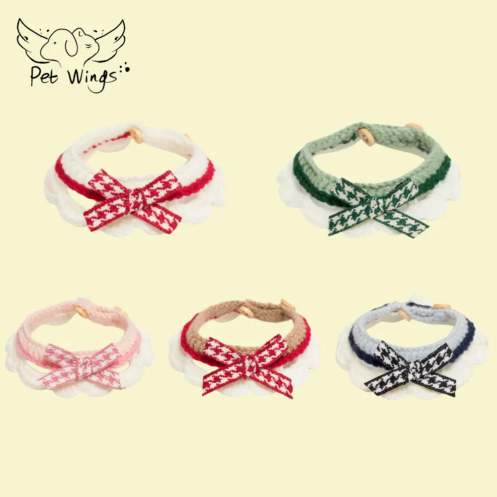 Sweet cat scarf with soft collar pet accessory