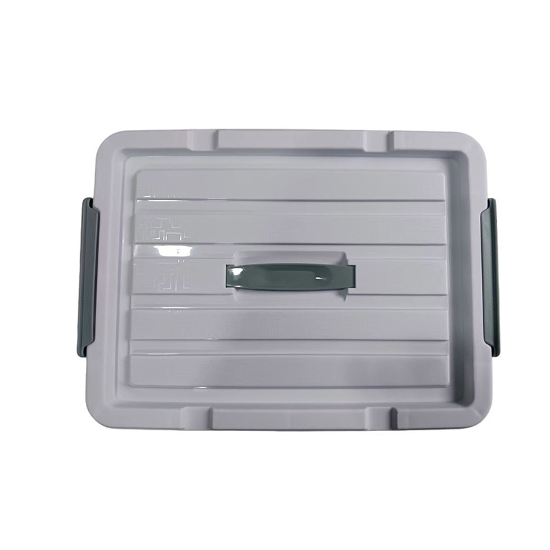 PP material 80 series blue plastic storage box with wheels
