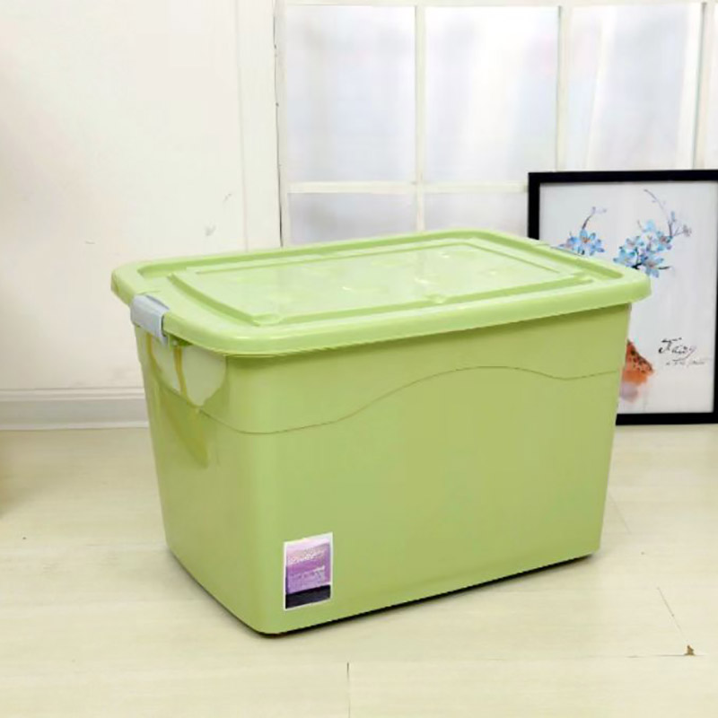 PP material D series bright green plastic storage box