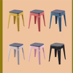 High Quality Modern Colorful Home Use Portable Stackable Square Sturdy Plastic Stool | Jindong Plastic