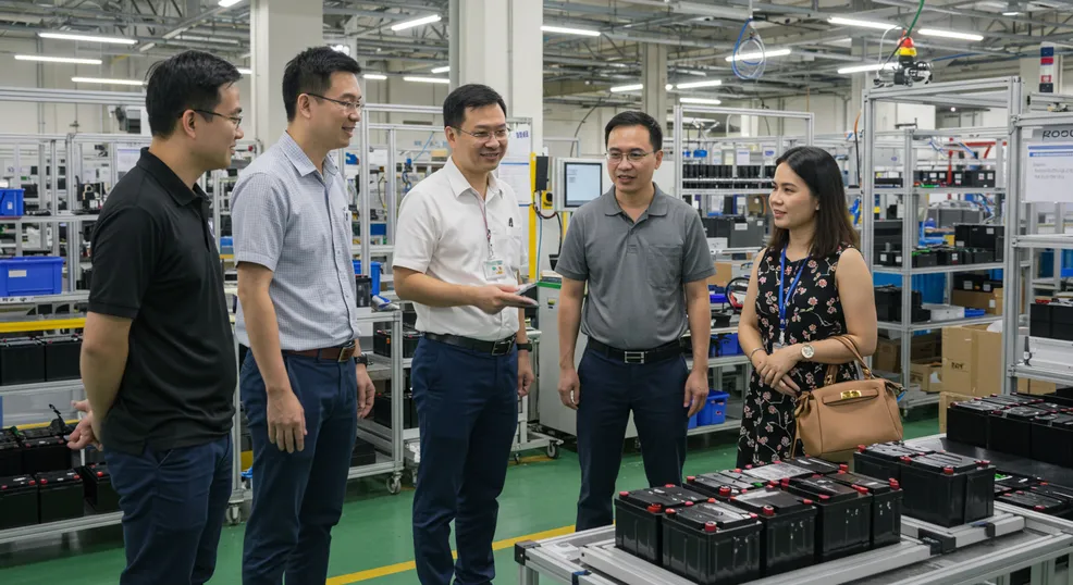 Customers visit the factory