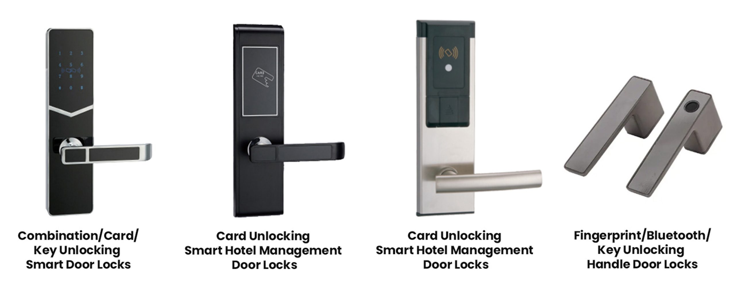 Heavy Duty Zinc Alloy Door Lever Handles Matte Black Lock Handle Square Door Lock—N10