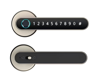 Smart Waterproof Digital Fingerprint Door Handle Code Lock with Tuya APP—312