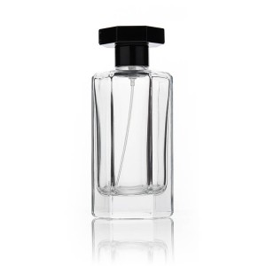 China Wholesale Green Perfume Bottle Factory – 
 Polygonal Transparent Silver Sprayer 10cl Cologne Glass Bottle – Nayi