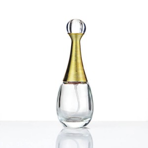 60ml Waterdrop Shaped Aroma Perfume Glass Bottle with Pump