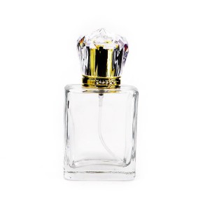 China Wholesale Round Bottle Perfume Manufacturers – 
 50ml Square Cologne Perfume Glass Bottle Dispenser with Sprayer – Nayi