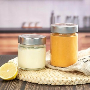 Wholesale Ergo Glass Sauce Jar with Metal Lid