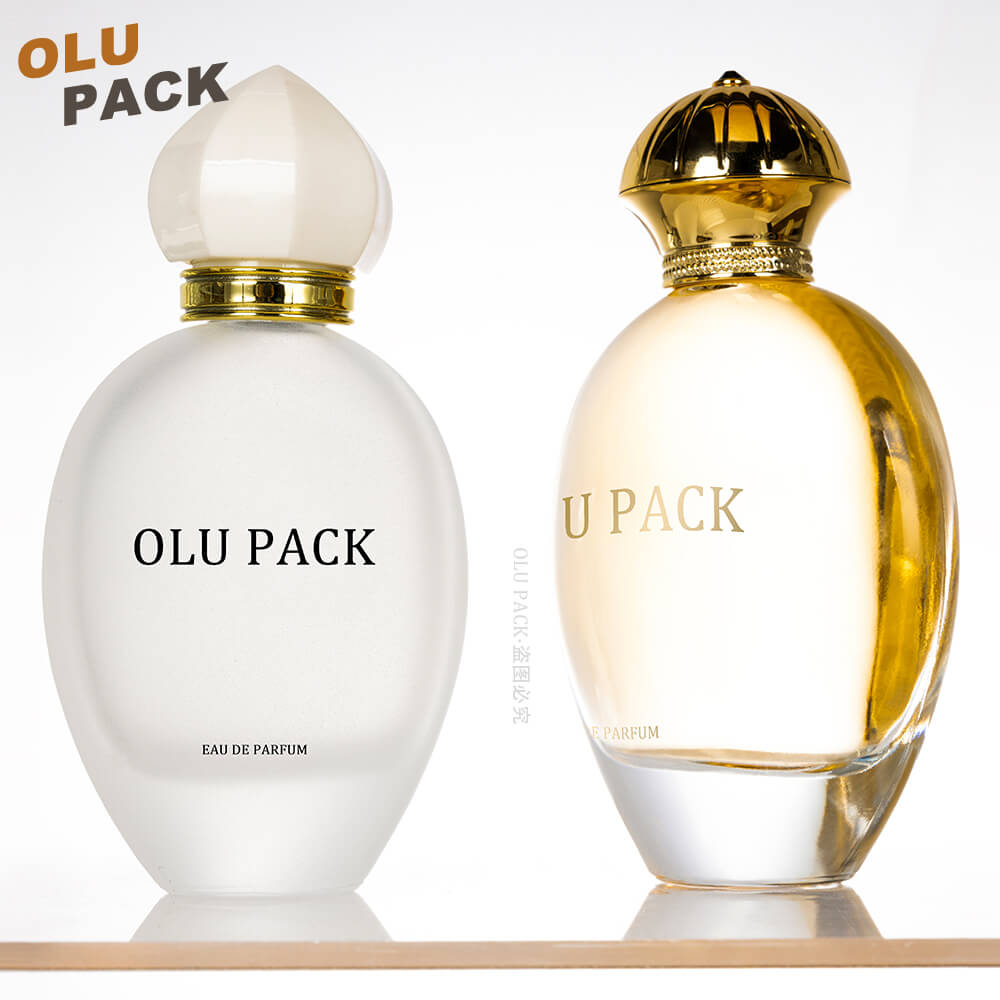 30/50/75/100ml Oval Glass Perfume Bottle with Custom Caps